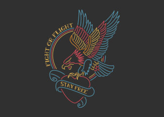 Fight or Flight t shirt graphic design