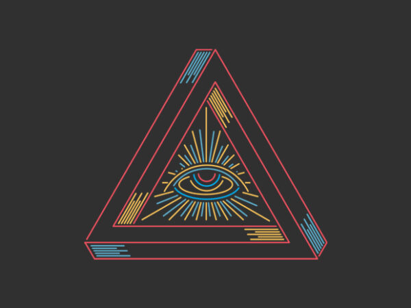 All seeing eye t shirt vector