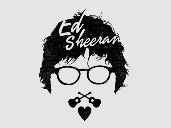 Ed sheeran vector design template