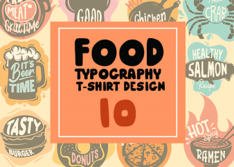 Food Typography T-shirt Design 10