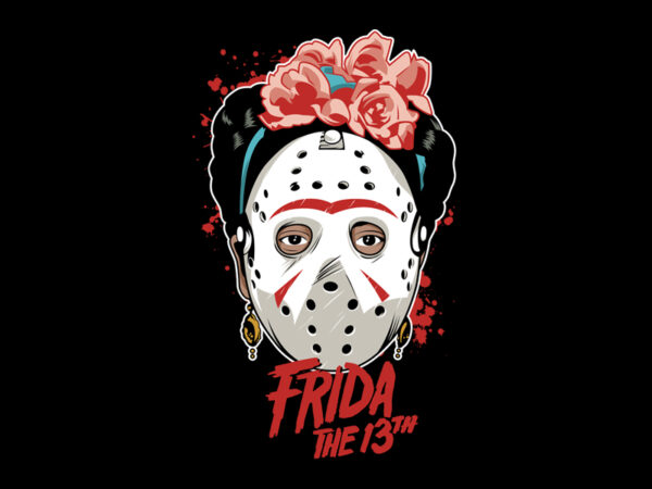 Frida the 13th t shirt graphic design