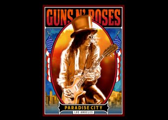 GUNS N’ ROSES t shirt design template