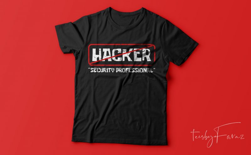 Security professional T shirt design for sale