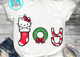 Hello Kitty Christmas Joy SVG, Merry Christmas SVG, Quote SVG, Xmas SVG, Digital download graphic t shirt