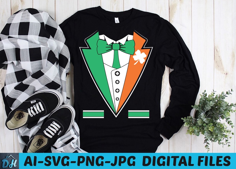 Download Irish Tuxedo T Shirt For Men Ireland Design St Patricks Day Decal Shirt Men S Green Irish Tuxedo T Shirt St Patrick S Day T Shirt Tuxedo Design For Men Buy T Shirt Designs