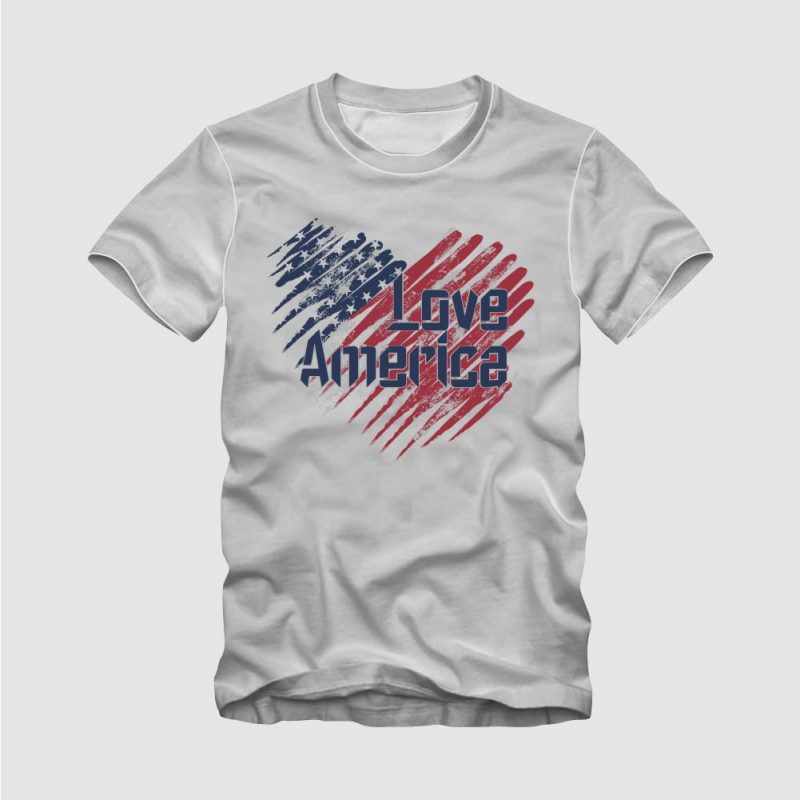 “I really Love America” vector design t-shirt template buy t shirt design for sale!