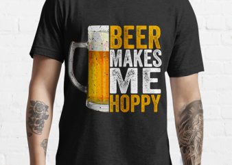 Beer makes me hoppy Tshirt design