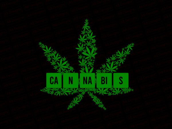 Cannabis periodic t-shirt design