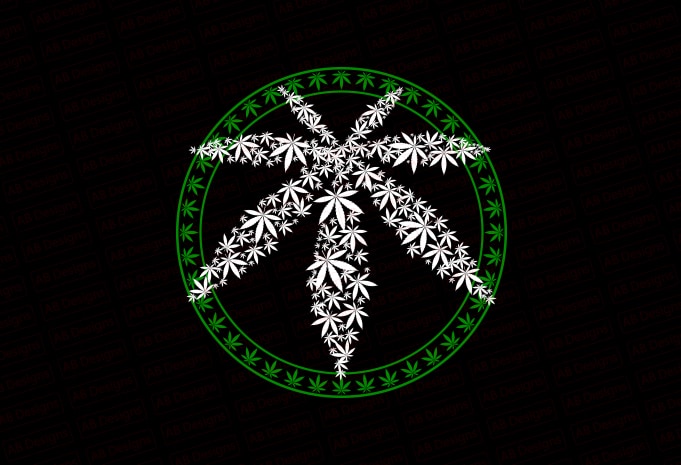 Peace weed, Peace flower T-Shirt Design