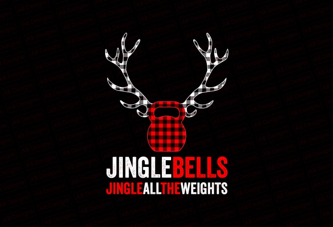 Jingle bells jingle all the weight T-Shirt Design