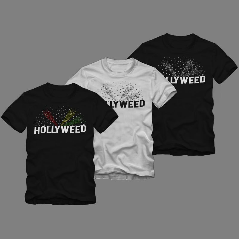 A Night in Hollyweed cannabis t shirt design, cannabis t shirt, hollyweed t shirt design, hollywood parody t shirt design, smoker t shirt, stoner t-shirt, cannabis t shirt design for