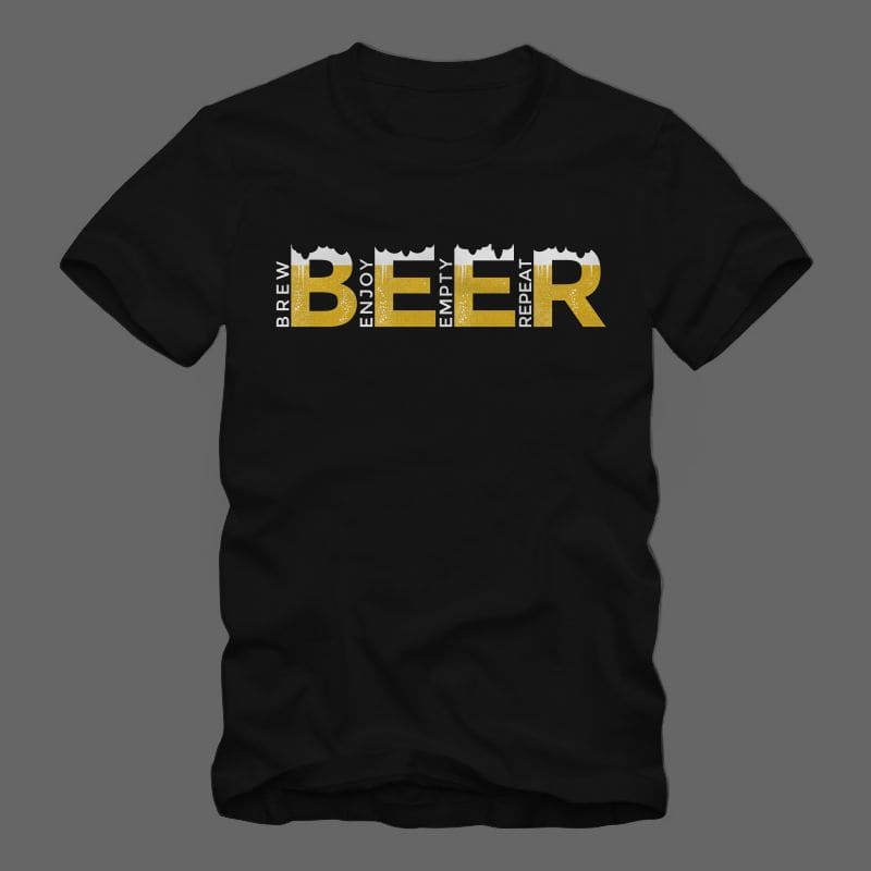 Beer t shirt design, Craft Beer Brewmaster Funny Gift, Brew Enjoy Empty Repeat, Beer Design For t shirt sale