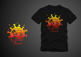 Funny summer in covid-19 pandemic, corona beach t shirt design, summer t shirt, beach t shirt design, surf t shirt, surfing t shirt design, summer t shirt design for sale for commercial use