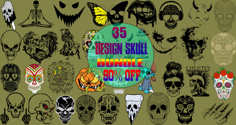 Skull bundle t shirt design, Bundle Skull, Skull SVG Bundle, Bundle Skull SVG, Bundles Skull, Skull Bundle, Sugar Skull Bundle, Halloween Bundle, Bundle Halloween, Calavera Skull Svg, Halloween Svg, Day