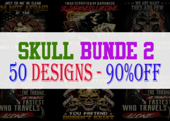 Skull Bundle Part 2 – 50 Designs – 90%OFF