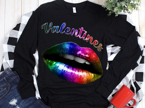 Sexy rainbow lips t-shirt design png, lgbt lips png, lips vector, sexy rainbow lips design t shirt, sexy rainbow lips png, valentines