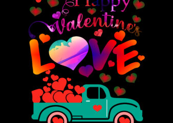 Truck love valentines T-shirt Design Png, Truck love design t shirt, Truck love PNG, Valentines, Heart Love, Happy Valentines Day