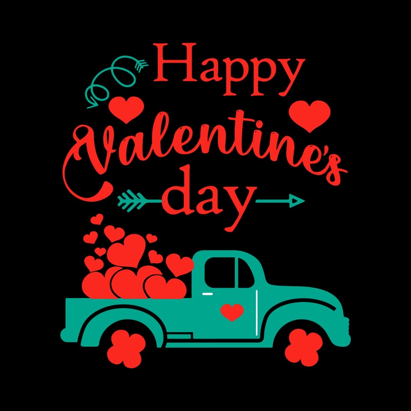 Download Truck carrying hearts on Valentine's Day design T-shirt ...