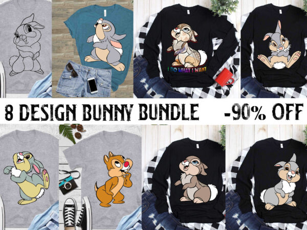 8 bundle rabbit design t shirt template vector, rabbit svg, bunny svg, bundle easter, easter bundle, rabbit easter svg