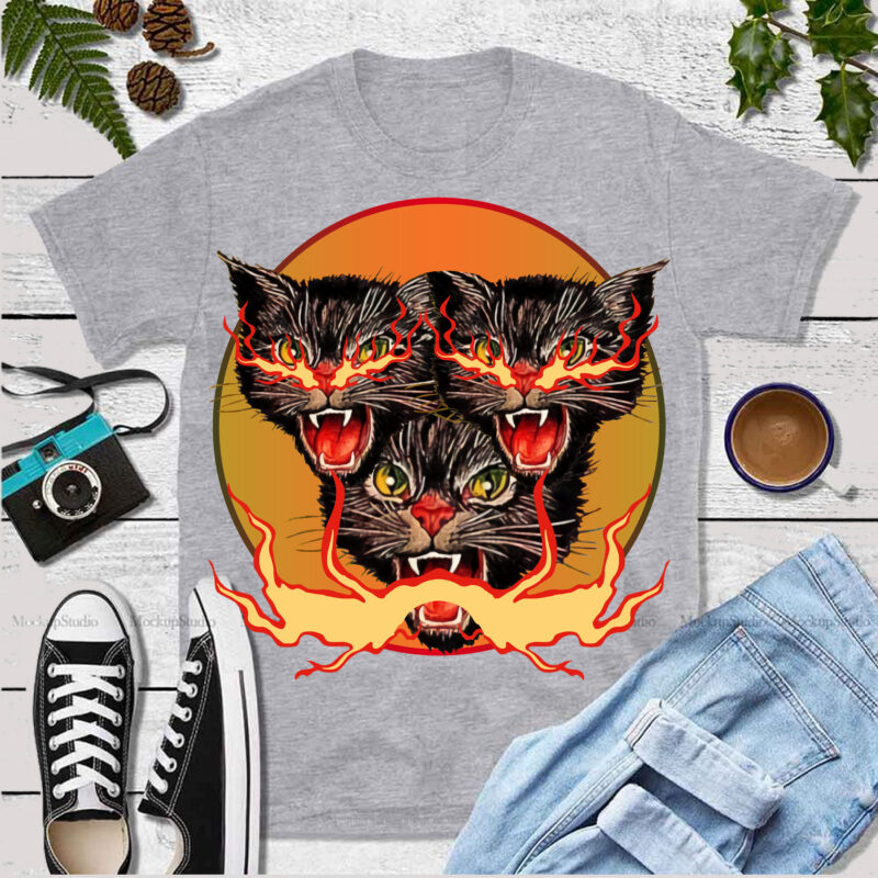 Angry cat, ghost cat, Rage of mad cats t shirt design template vector, Rage of mad cat png, Cat png, Cat black vector, Angry cat png, Cat vector, Angry cat