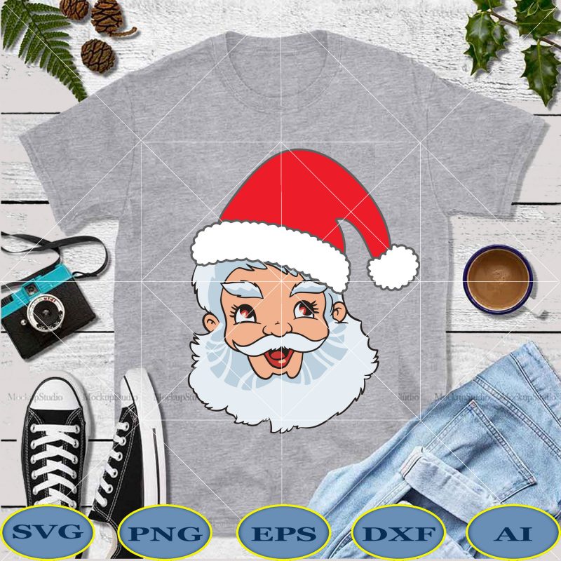 Santa Claus t shirt template vector, Santa Claus Svg, Santa Claus vector, Santa's face vector, Santa face Svg, Funny Santa Svg, Santa Svg, Santa vector, holiday svg, Funny santa claus