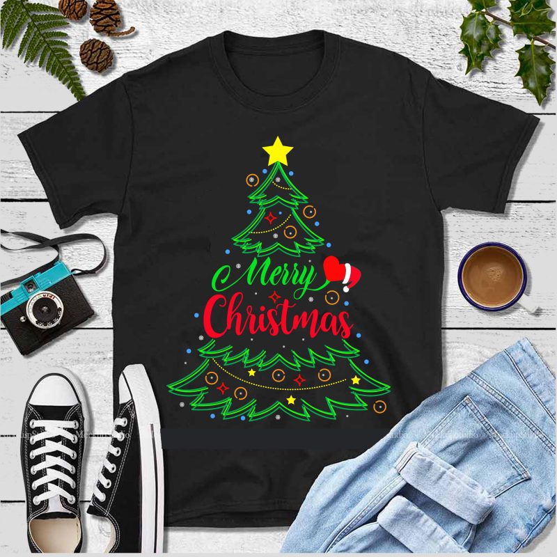 Christmas Tree With Ornaments Svg, Christmas tree star topper Svg, Christmas Tree With Star vector, Christmas Tree With Star Svg, Merry Christmas Svg, Christmas Tree vector, Christmas Tree Svg, Star