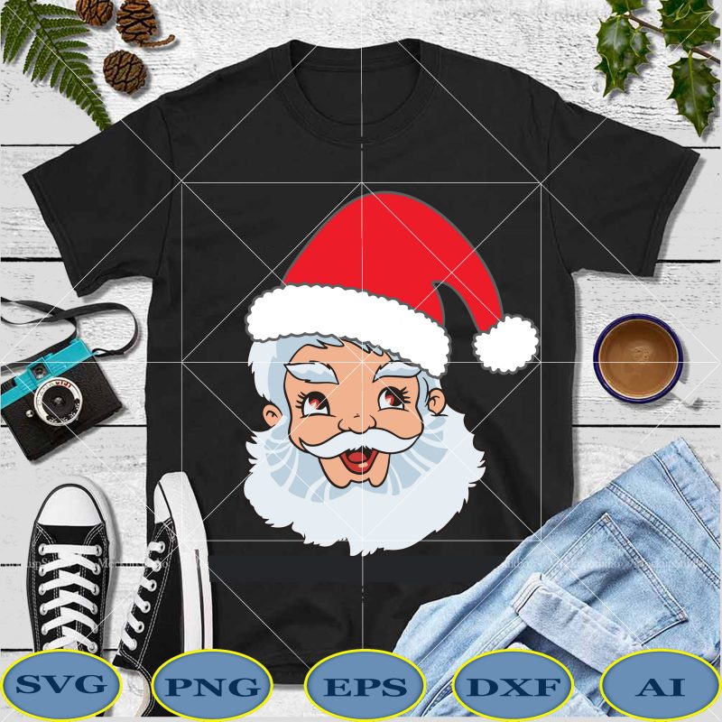 Santa Claus t shirt template vector, Santa Claus Svg, Santa Claus vector, Santa's face vector, Santa face Svg, Funny Santa Svg, Santa Svg, Santa vector, holiday svg, Funny santa claus