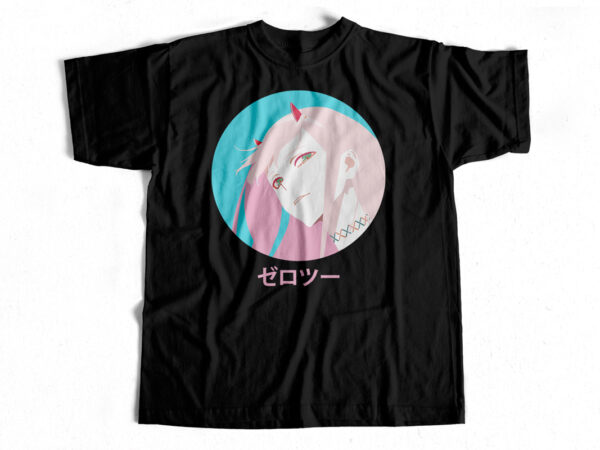 Zero 2 japanese anime t shirt design