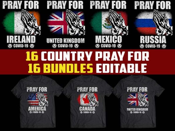 16 pray for country covid 19 corona virus bundle