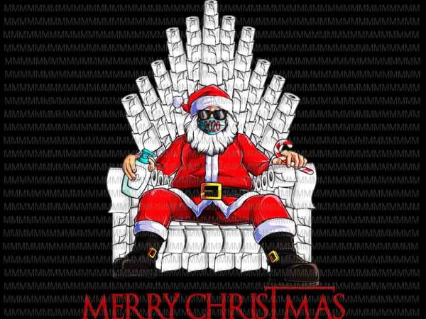 Santa face mask toilet paper throne svg, santa throne svg, merry christmas 2020 svg t shirt template vector