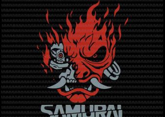 Vintage Samurai Retro Japanese Gaming 2077 Art Game Style Svg, Samurai Svg t shirt vector art