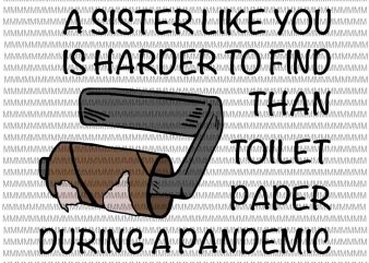 A Sister Like You Is Harder To Find Than Toilet Paper During A Pandemic svg, Funy Sister quote svg, Funny Quote svg
