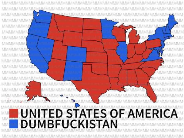 Election map united states of america dumbfuckistan svg, united states of america vs dumbfuckistan election svg vector clipart