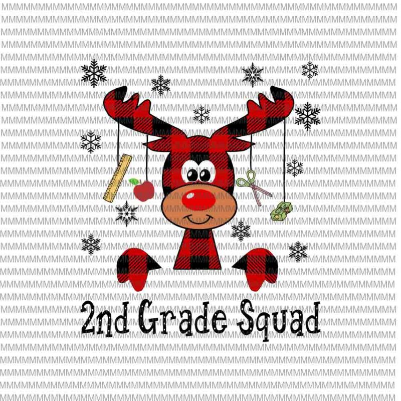 2nd Grade Squad svg, Christmas Reindeer Flannel Teacher 2020 svg, Reindeer Christmas 2020 svg, Funny Reindeer Christmas svg, Reindeer svg