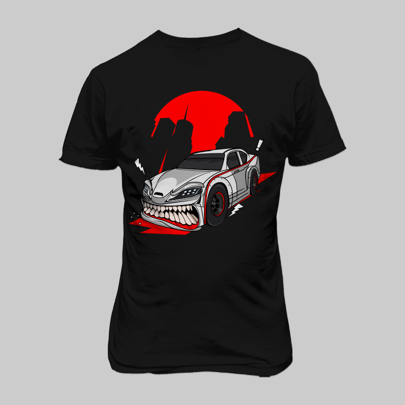 White speed monster car - Buy t-shirt designs
