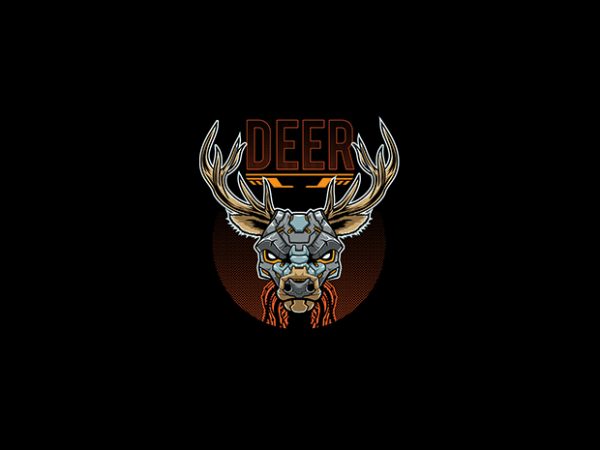 Deer bot vector t-shirt design