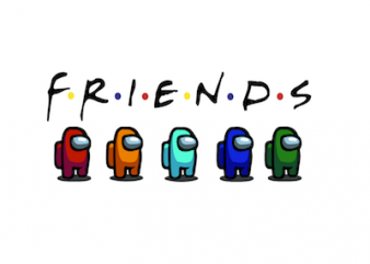 Friends Among us – amongus Design SVG – AI – EPS – PNG – JPG