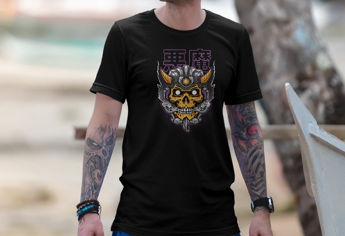 SkullBot vector tshirt design
