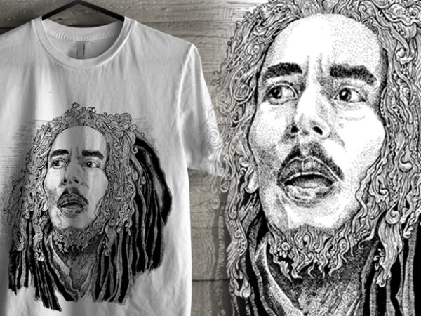 Bob marley t shirt template