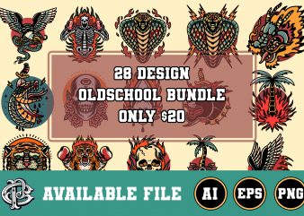 28 design oldschool bundle t-shirt design