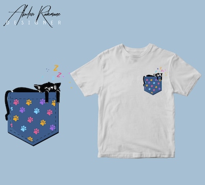Cat sleep in my pocket – design svg – ai – png – eps Cat sleep in my pocket – design svg – ai – png – eps