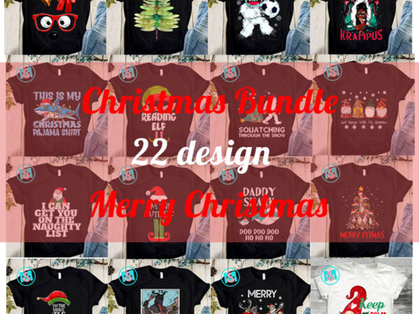 Christmas bundle png, merry christmas png, santa claus png, reindeer png, gnomies png, digital download t shirt vector file