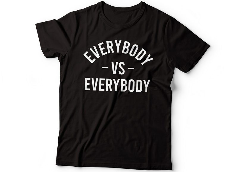 everybody vs everybody minimalist t-shirt design - Buy t-shirt designs