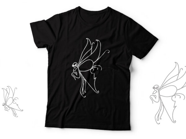 Fairy | butterfly look line art design for sale