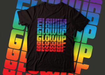 chakra color GLOWup design repetitive tshirt design