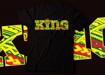 king pattern African American typography design | African American design