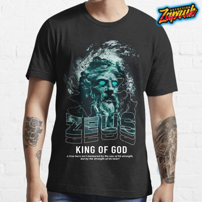 Trendy Modern Streetwear Mythology Zeus T-shirt design