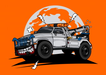 Monster tow truck t shirt designs for sale