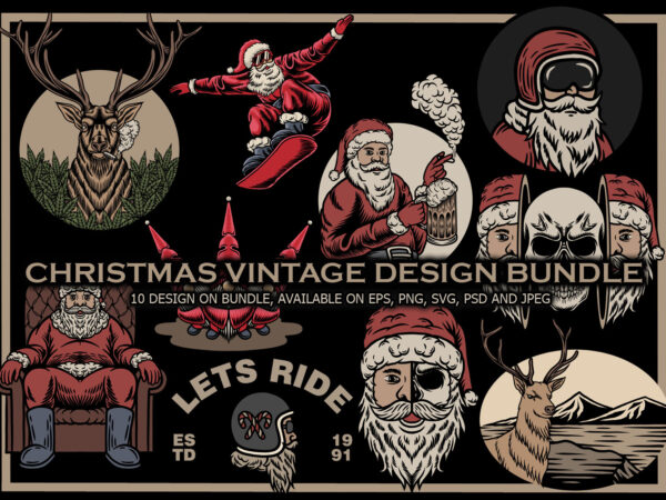 Christmas vintage design bundle