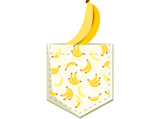 Banana Pocket Design – SVG – AI – EPS – PNG – JPG